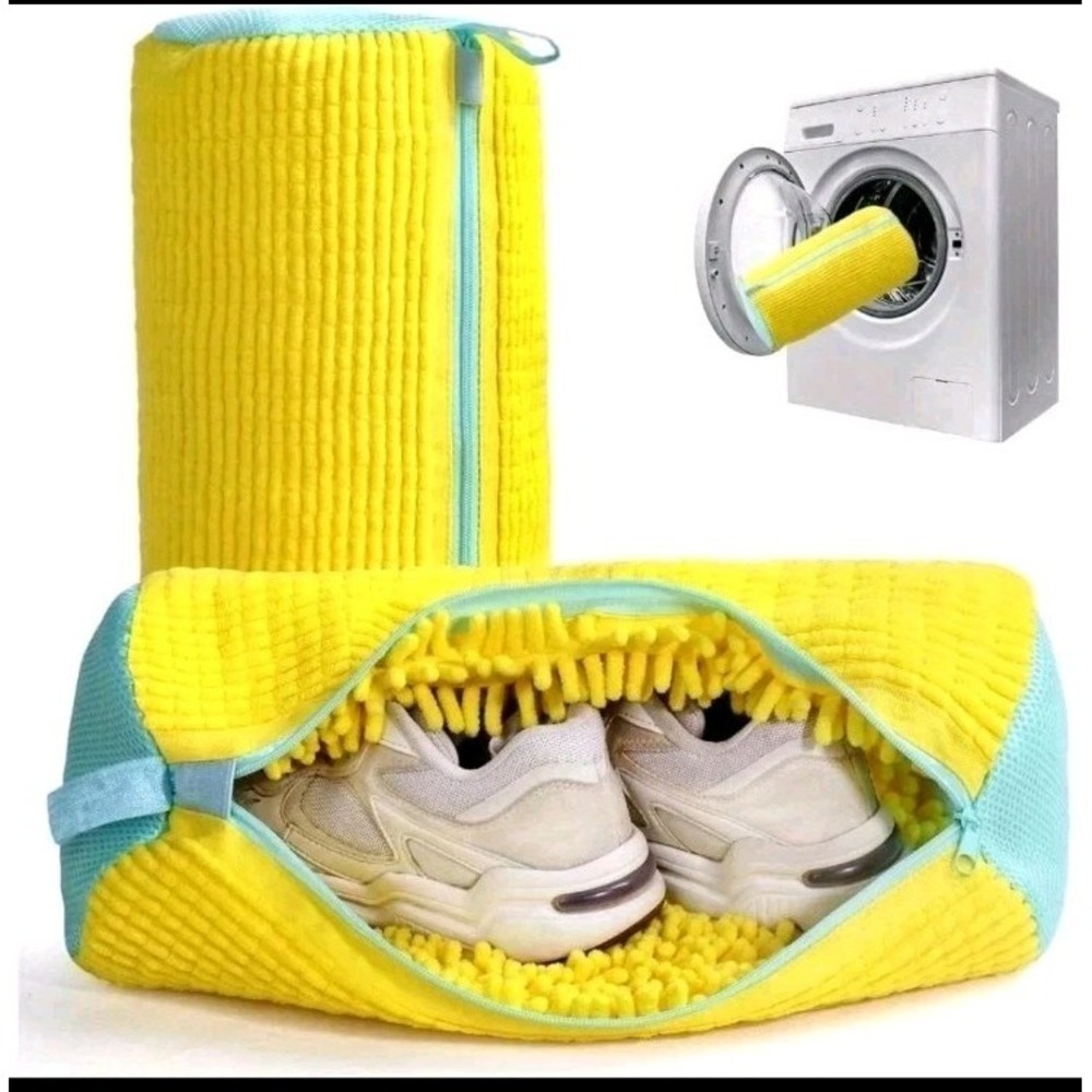 Microfiber Shoe Washing Bags for Washing Machine 2 Zipper Bags NEW